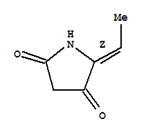(z)-(9ci)-5-亚乙基-2,4-吡咯烷二酮结构式_74730-44-2结构式