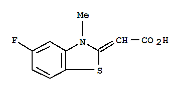 (9ci)-(5-氟-3-甲基-2(3h)-苯并噻唑)-乙酸结构式_749255-37-6结构式