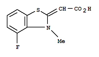 (9ci)-(4-氟-3-甲基-2(3h)-苯并噻唑)-乙酸结构式_749255-43-4结构式
