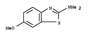 (9ci)-6-甲氧基-N,N-二甲基-2-苯并噻唑胺结构式_75105-03-2结构式
