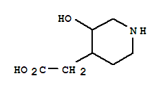 (9ci)-3-羟基-4-哌啶乙酸结构式_751435-39-9结构式