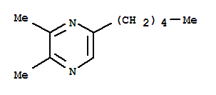 (9CI)-2,3-二甲基-5-戊基-吡嗪结构式_75492-00-1结构式