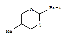 (9ci)-5-甲基-2-(1-甲基乙基)-1,3-氧硫杂环己烷结构式_75501-43-8结构式