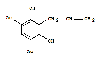1-(5-乙酰基-3-烯丙基-2,4-二羟基苯基)-1-乙酮结构式_75631-42-4结构式
