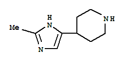 (9CI)-4-(2-甲基-1H-咪唑-4-基)-哌啶结构式_757159-24-3结构式