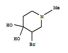 (9ci)-3-溴-1-甲基-4,4-哌啶二醇结构式_757161-01-6结构式