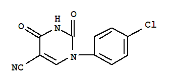 1-(4-氯苯基)-2,4-二氧代-1,2,3,4-四氢嘧啶-5-甲腈结构式_75837-75-1结构式