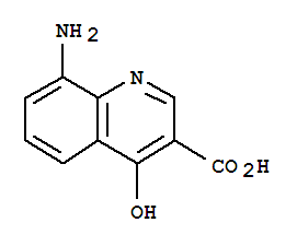 8-氨基-4-羟基-3-喹啉羧酸结构式_75839-98-4结构式