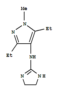 (9ci)-n-(4,5-二氢-1H-咪唑-2-基)-3,5-二乙基-1-甲基-1H-吡唑-4-胺结构式_762185-95-5结构式