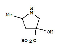 (9ci)-3-羟基-5-甲基-3-吡咯烷羧酸结构式_764596-87-4结构式