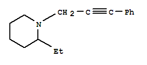 (9ci)-2-乙基-1-(3-苯基-2-丙炔)-哌啶结构式_769116-64-5结构式