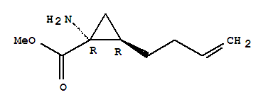 (1r,2r)-(9ci)-1-氨基-2-(3-丁烯)-环丙烷羧酸甲酯结构式_770742-52-4结构式