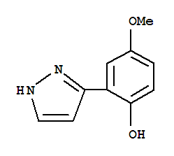 (9CI)-4-甲氧基-2-(1H-吡唑-3-基)-苯酚结构式_771482-47-4结构式