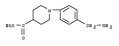 1-(4-氨基甲基苯基)-哌啶-4-羧酸 乙酯结构式_771583-44-9结构式