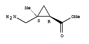 顺式-2-(氨基甲基)-2-甲基-环丙烷羧酸甲酯结构式_773816-23-2结构式