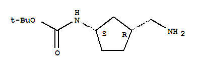 [(1s,3r)-3-(氨基甲基)环戊基]-氨基甲酸 1,1-二甲基乙酯结构式_774213-03-5结构式