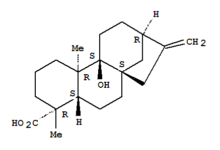 9BETA-羟基-等效-贝壳杉-16-烯酸结构式_77658-38-9结构式