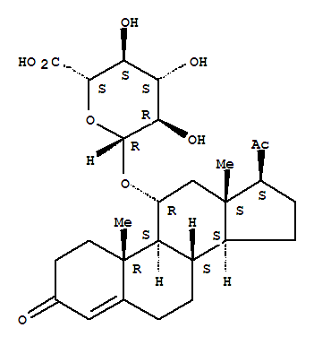 11alpha-羟基黄体酮 11-葡糖苷酸结构式_77710-64-6结构式