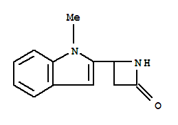 (9ci)-4-(1-甲基-1H-吲哚-2-基)-2-氮杂啶酮结构式_777886-63-2结构式