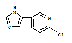(9CI)-2-氯-5-(1H-咪唑-4-基)-吡啶结构式_790262-70-3结构式