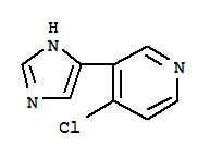 (9CI)-4-氯-3-(1H-咪唑-4-基)-吡啶结构式_790262-76-9结构式