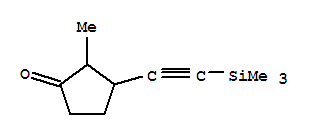 (9ci)-2-甲基-3-[(三甲基甲硅烷基)乙炔]-环戊酮结构式_794523-86-7结构式