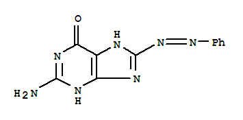 2-氨基-1,9-二氢-8-(2-苯基二氮杂烯)-6H-嘌呤-6-酮结构式_79953-00-7结构式