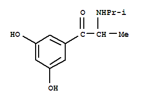 (9ci)-1-(3,5-二羟基苯基)-2-[(1-甲基乙基)氨基]-1-丙酮结构式_805180-86-3结构式