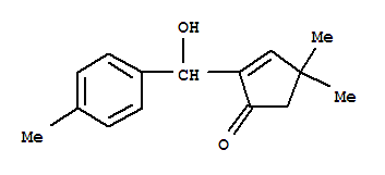 (9ci)-2-[羟基(4-甲基苯基)甲基]-4,4-二甲基-2-环戊烯-1-酮结构式_807361-81-5结构式