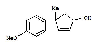(9ci)-4-(4-甲氧基苯基)-4-甲基-2-环戊烯-1-醇结构式_807377-39-5结构式