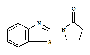 (9ci)-1-(2-苯并噻唑)-2-吡咯烷酮结构式_81093-59-6结构式