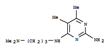 (4CI)-2-氨基-4-(3-二甲基氨基丙基氨基)-5,6-二甲基嘧啶结构式_812020-60-3结构式