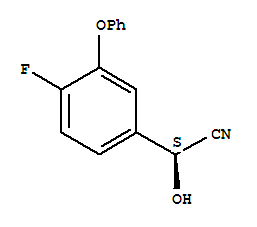 (alphaS)-4-氟-alpha-羟基-3-苯氧基-苯乙腈结构式_81496-30-2结构式