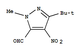 5-Tert-Butyl-2-methyl-4-nitro-2H-pyrazole-3-carboxaldehyde Structure,817172-31-9Structure
