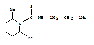 (9ci)-n-(2-甲氧基乙基)-2,6-二甲基-1-哌啶硫代甲酰胺结构式_827591-72-0结构式