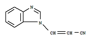 (9ci)-3-(1H-苯并咪唑-1-基)-2-丙烯腈结构式_82819-77-0结构式