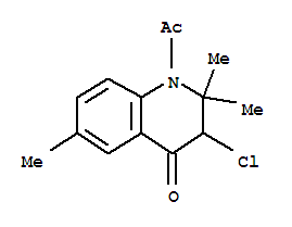 1-乙酰基-3-氯-2,3-二氢-2,2,6-三甲基-4(1H)-喹啉酮结构式_828939-22-6结构式