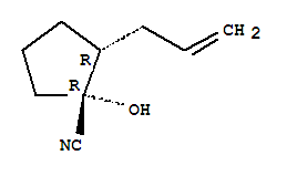 (1R,2R)-(9CI)-1-羟基-2-(2-丙烯基)-环戊烷甲腈结构式_834885-64-2结构式
