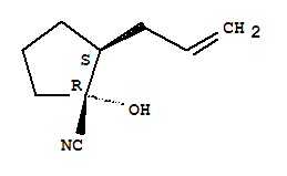 (1R,2S)-(9CI)-1-羟基-2-(2-丙烯基)-环戊烷甲腈结构式_834885-69-7结构式
