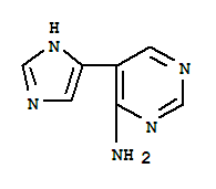 (9CI)-5-(1H-咪唑-4-基)-4-嘧啶胺结构式_840529-39-7结构式