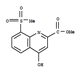 2-Quinolinecarboxylic acid,4-hydroxy-8-(methylsulfonyl)-,methyl ester Structure,849022-00-0Structure