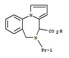 5-异丙基-5,6-二氢-4H-吡咯并[1,2-A][1,4]苯并二氮杂卓-4-羧酸结构式_849924-95-4结构式