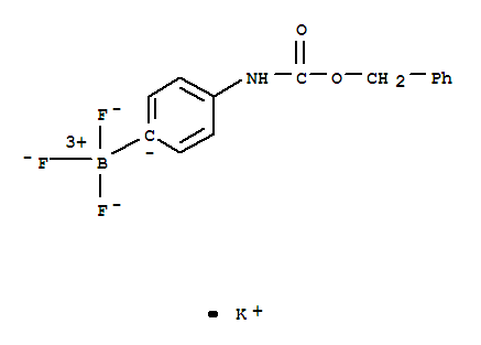 (4-cbz-氨基苯基)三氟硼酸钾结构式_850623-45-9结构式