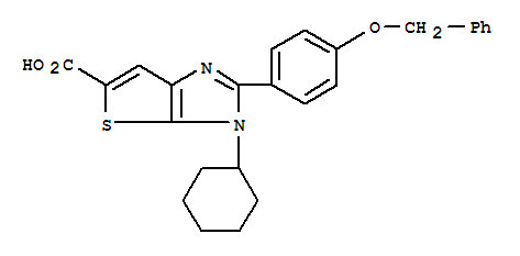 3H-thieno[2,3-d]imidazole-5-carboxylic acid,3-cyclohexyl-2-[4-(phenylmethoxy)phenyl]- Structure,852898-36-3Structure