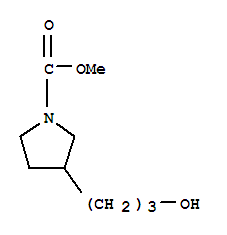 3-(3-羟基丙基)-1-吡咯烷羧酸甲酯结构式_854411-74-8结构式
