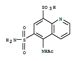 5-乙酰氨基-6-氨基磺酰基-8-喹啉磺酸结构式_855765-78-5结构式
