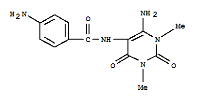 Benzamide,4-amino-n-(6-amino-1,2,3,4-tetrahydro-1,3-dimethyl-2,4-dioxo-5-pyrimidinyl)- Structure,856571-99-8Structure