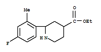 Ethyl cis-2-(4-fluoro-2-methylphenyl)piperidine-4-carboxylate Structure,857357-08-5Structure