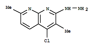 1-(5-氯-2,6-二甲基-1,8-萘-7-基)肼结构式_874825-73-7结构式