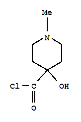 (9ci)-4-羟基-1-甲基-4-哌啶羰酰氯结构式_87752-57-6结构式